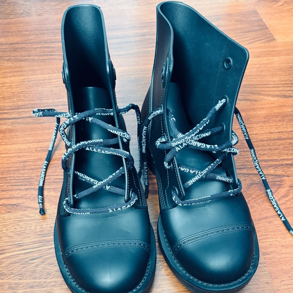 Sleek Black Women's Combat Boots